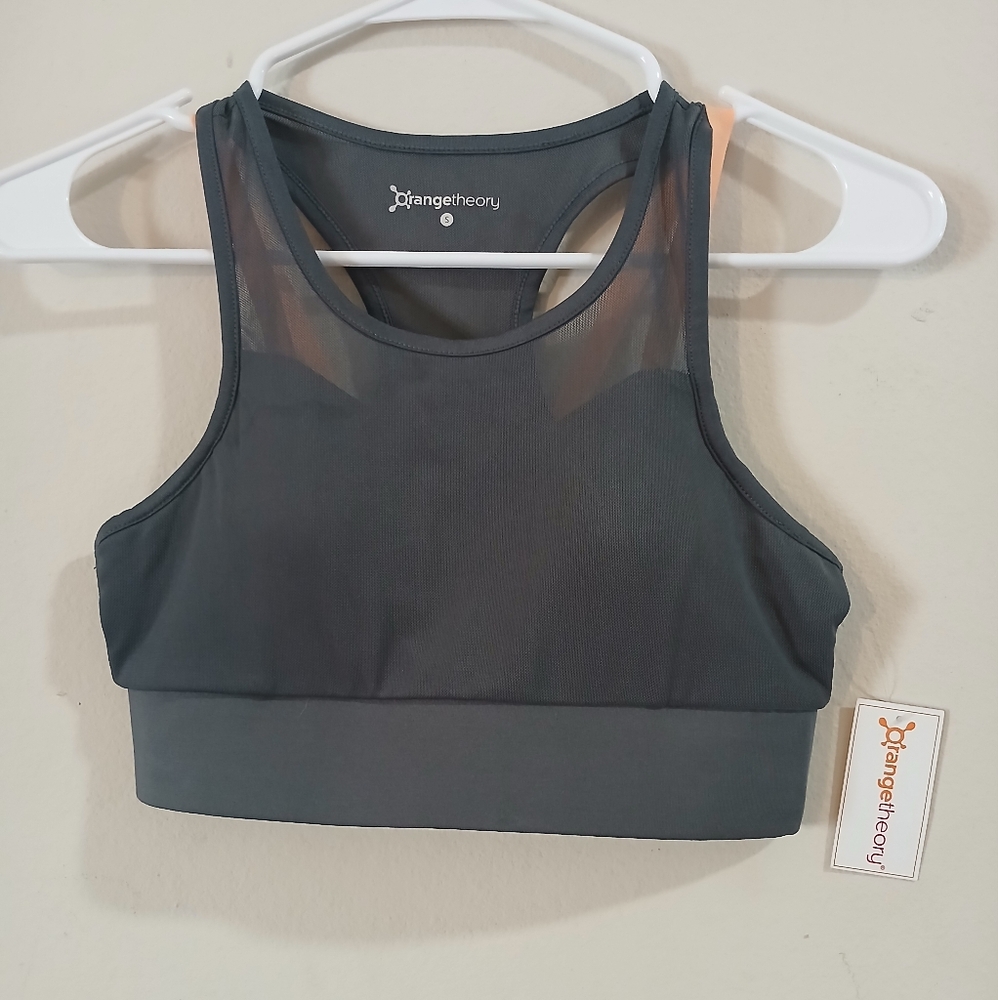 NWT Orangetheory Women's Gray Sports Bra SZ S